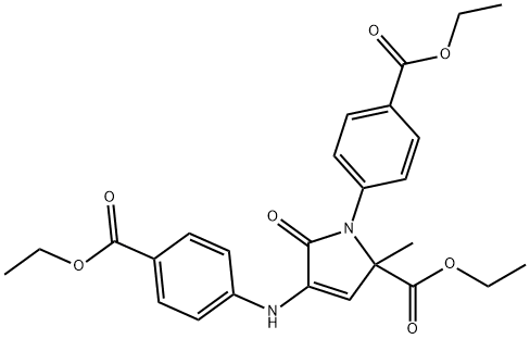 ethyl 4-(4-ethoxycarbonylanilino)-1-(4-ethoxycarbonylphenyl)-2-methyl-5-oxopyrrole-2-carboxylate Structural
