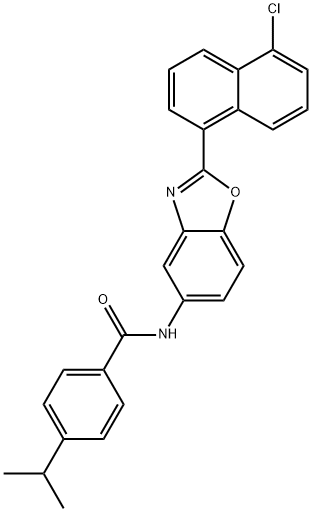 N-[2-(5-chloronaphthalen-1-yl)-1,3-benzoxazol-5-yl]-4-propan-2-ylbenzamide Structural
