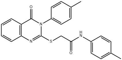 N-(4-methylphenyl)-2-[3-(4-methylphenyl)-4-oxoquinazolin-2-yl]sulfanylacetamide Structural