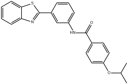 N-[3-(1,3-benzothiazol-2-yl)phenyl]-4-propan-2-yloxybenzamide Structural