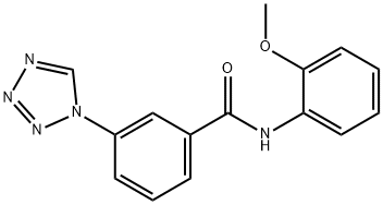 N-(2-methoxyphenyl)-3-(tetrazol-1-yl)benzamide Structural