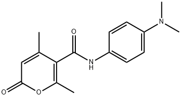 N-[4-(dimethylamino)phenyl]-2,4-dimethyl-6-oxopyran-3-carboxamide Structural