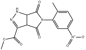 methyl 5-(2-methyl-5-nitrophenyl)-4,6-dioxo-3a,6a-dihydro-1H-pyrrolo[3,4-c]pyrazole-3-carboxylate Structural