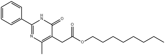 octyl 2-(6-methyl-4-oxo-2-phenyl-1H-pyrimidin-5-yl)acetate Structural