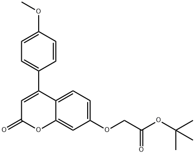 tert-butyl 2-[4-(4-methoxyphenyl)-2-oxochromen-7-yl]oxyacetate Structural