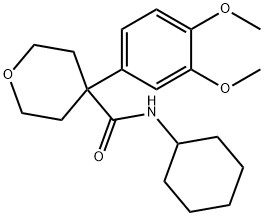 N-cyclohexyl-4-(3,4-dimethoxyphenyl)oxane-4-carboxamide Structural