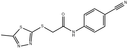 N-(4-cyanophenyl)-2-[(5-methyl-1,3,4-thiadiazol-2-yl)sulfanyl]acetamide Structural