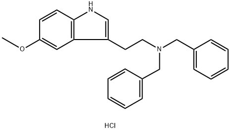 dibenzyl-[2-(5-methoxy-1H-indol-3-yl)ethyl]azanium chloride Structural