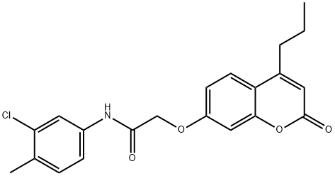 N-(3-chloro-4-methylphenyl)-2-(2-oxo-4-propylchromen-7-yl)oxyacetamide Structural