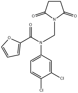 N-(3,4-dichlorophenyl)-N-[(2,5-dioxopyrrolidin-1-yl)methyl]furan-2-carboxamide Structural