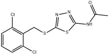 N-[5-[(2,6-dichlorophenyl)methylsulfanyl]-1,3,4-thiadiazol-2-yl]acetamide Structural