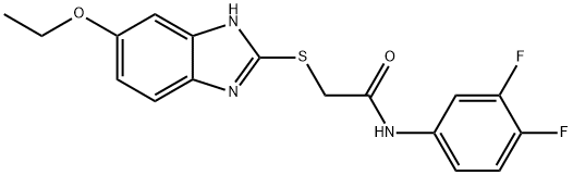 N-(3,4-difluorophenyl)-2-[(6-ethoxy-1H-benzimidazol-2-yl)sulfanyl]acetamide Structural