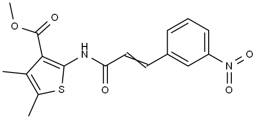 methyl 4,5-dimethyl-2-[[(E)-3-(3-nitrophenyl)prop-2-enoyl]amino]thiophene-3-carboxylate Structural