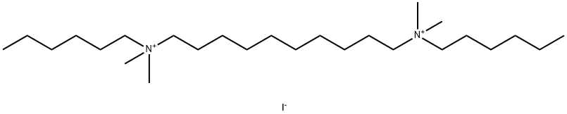 hexyl-[10-[hexyl(dimethyl)azaniumyl]decyl]-dimethylazanium diiodide Structural