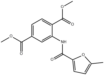 dimethyl 2-[(5-methylfuran-2-carbonyl)amino]benzene-1,4-dicarboxylate Structural