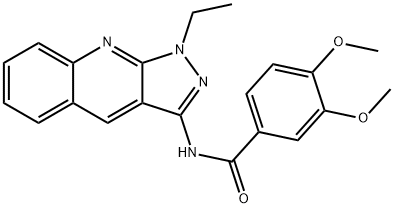 N-(1-ethylpyrazolo[3,4-b]quinolin-3-yl)-3,4-dimethoxybenzamide Structural