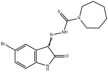 N'-(5-bromo-2-oxoindol-3-yl)azepane-1-carbothiohydrazide Structural