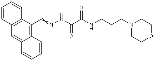 N'-[(E)-anthracen-9-ylmethylideneamino]-N-(3-morpholin-4-ylpropyl)oxamide Structural