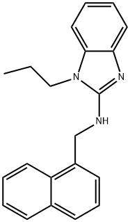 N-(naphthalen-1-ylmethyl)-1-propylbenzimidazol-2-amine Structural