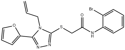 N-(2-bromophenyl)-2-[[5-(furan-2-yl)-4-prop-2-enyl-1,2,4-triazol-3-yl]sulfanyl]acetamide Structural