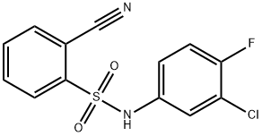 N-(3-chloro-4-fluorophenyl)-2-cyanobenzenesulfonamide Structural