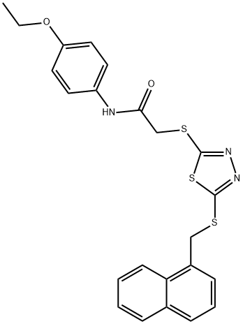N-(4-ethoxyphenyl)-2-[[5-(naphthalen-1-ylmethylsulfanyl)-1,3,4-thiadiazol-2-yl]sulfanyl]acetamide Structural