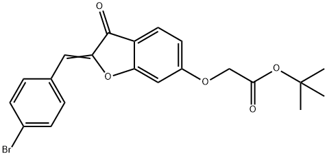 tert-butyl 2-[[(2Z)-2-[(4-bromophenyl)methylidene]-3-oxo-1-benzofuran-6-yl]oxy]acetate Structural