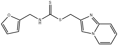 imidazo[1,2-a]pyridin-2-ylmethyl N-(furan-2-ylmethyl)carbamodithioate Structural