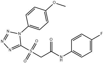 N-(4-fluorophenyl)-2-[1-(4-methoxyphenyl)tetrazol-5-yl]sulfonylacetamide Structural