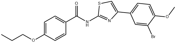 N-[4-(3-bromo-4-methoxyphenyl)-1,3-thiazol-2-yl]-4-propoxybenzamide Structural