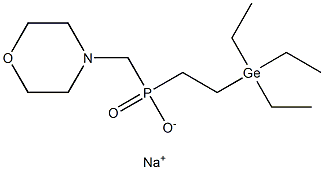 sodium morpholin-4-ylmethyl(2-triethylgermylethyl)phosphinate Structural