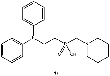sodium 2-diphenylphosphanylethyl(piperidin-1-ylmethyl)phosphinate Structural
