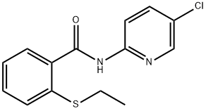 N-(5-chloropyridin-2-yl)-2-ethylsulfanylbenzamide Structural