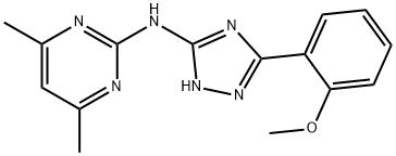N-[5-(2-methoxyphenyl)-1H-1,2,4-triazol-3-yl]-4,6-dimethylpyrimidin-2-amine Structural
