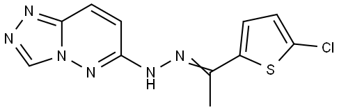 N-[(E)-1-(5-chlorothiophen-2-yl)ethylideneamino]-[1,2,4]triazolo[4,3-b]pyridazin-6-amine Structural
