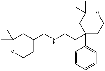 N-[(2,2-dimethyloxan-4-yl)methyl]-2-(2,2-dimethyl-4-phenyloxan-4-yl)ethanamine Structural