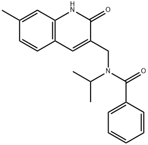 N-[(7-methyl-2-oxo-1H-quinolin-3-yl)methyl]-N-propan-2-ylbenzamide Structural