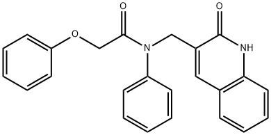 N-[(2-oxo-1H-quinolin-3-yl)methyl]-2-phenoxy-N-phenylacetamide Structural