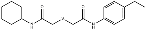 N-cyclohexyl-2-[2-(4-ethylanilino)-2-oxoethyl]sulfanylacetamide Structural