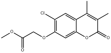 methyl 2-(6-chloro-3,4-dimethyl-2-oxochromen-7-yl)oxyacetate Structural