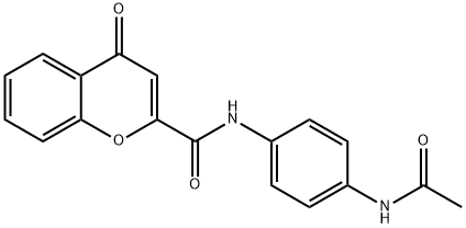 N-(4-acetamidophenyl)-4-oxochromene-2-carboxamide Structural