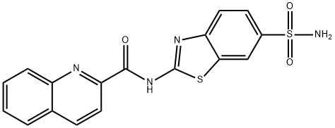 N-(6-sulfamoyl-1,3-benzothiazol-2-yl)quinoline-2-carboxamide Structural