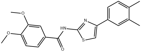 N-[4-(3,4-dimethylphenyl)-1,3-thiazol-2-yl]-3,4-dimethoxybenzamide Structural