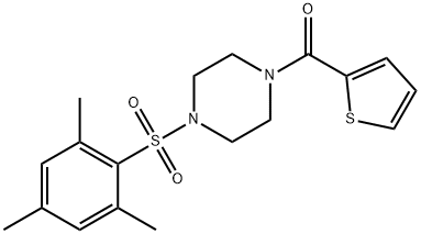 thiophen-2-yl-[4-(2,4,6-trimethylphenyl)sulfonylpiperazin-1-yl]methanone Structural