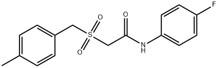 N-(4-fluorophenyl)-2-[(4-methylphenyl)methylsulfonyl]acetamide Structural