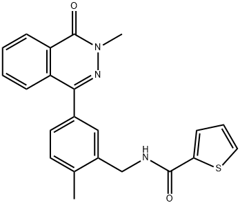 N-[[2-methyl-5-(3-methyl-4-oxophthalazin-1-yl)phenyl]methyl]thiophene-2-carboxamide Structural