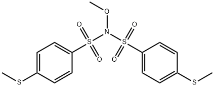 N-methoxy-4-methylsulfanyl-N-(4-methylsulfanylphenyl)sulfonylbenzenesulfonamide Structural