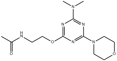 N-[2-[[4-(dimethylamino)-6-morpholin-4-yl-1,3,5-triazin-2-yl]oxy]ethyl]acetamide Structural