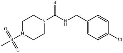 N-[(4-chlorophenyl)methyl]-4-methylsulfonylpiperazine-1-carbothioamide Structural