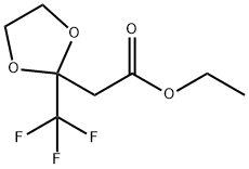 ethyl 2-(2-(trifluoromethyl)-1,3-dioxolan-2-yl)acetate Structural